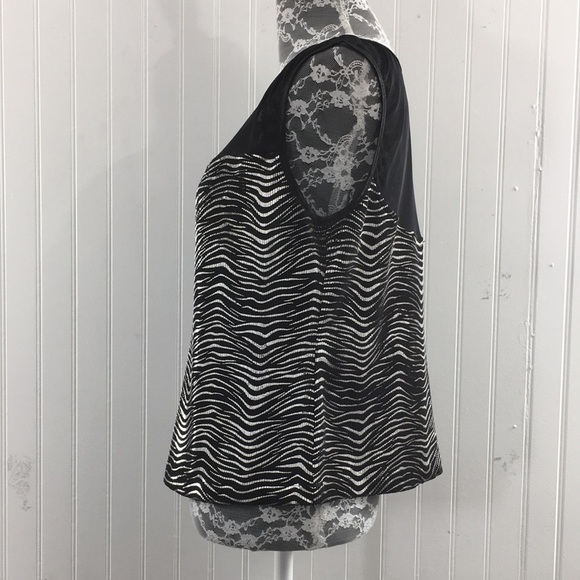 Joseph Ribkoff Trends Black White Animal Print Tank‎ Top Womens Sleeveless Zebra - Picture 4 of 7